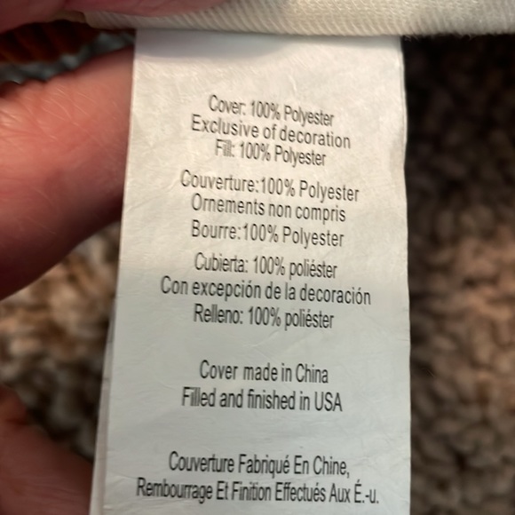 Gently used Bee&Willow accent pillow. Corduroy with “gather”scrip stitching, - Picture 4 of 6